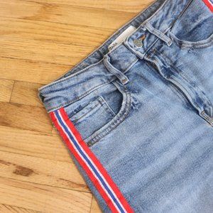 Zara Striped Blue Jeans
